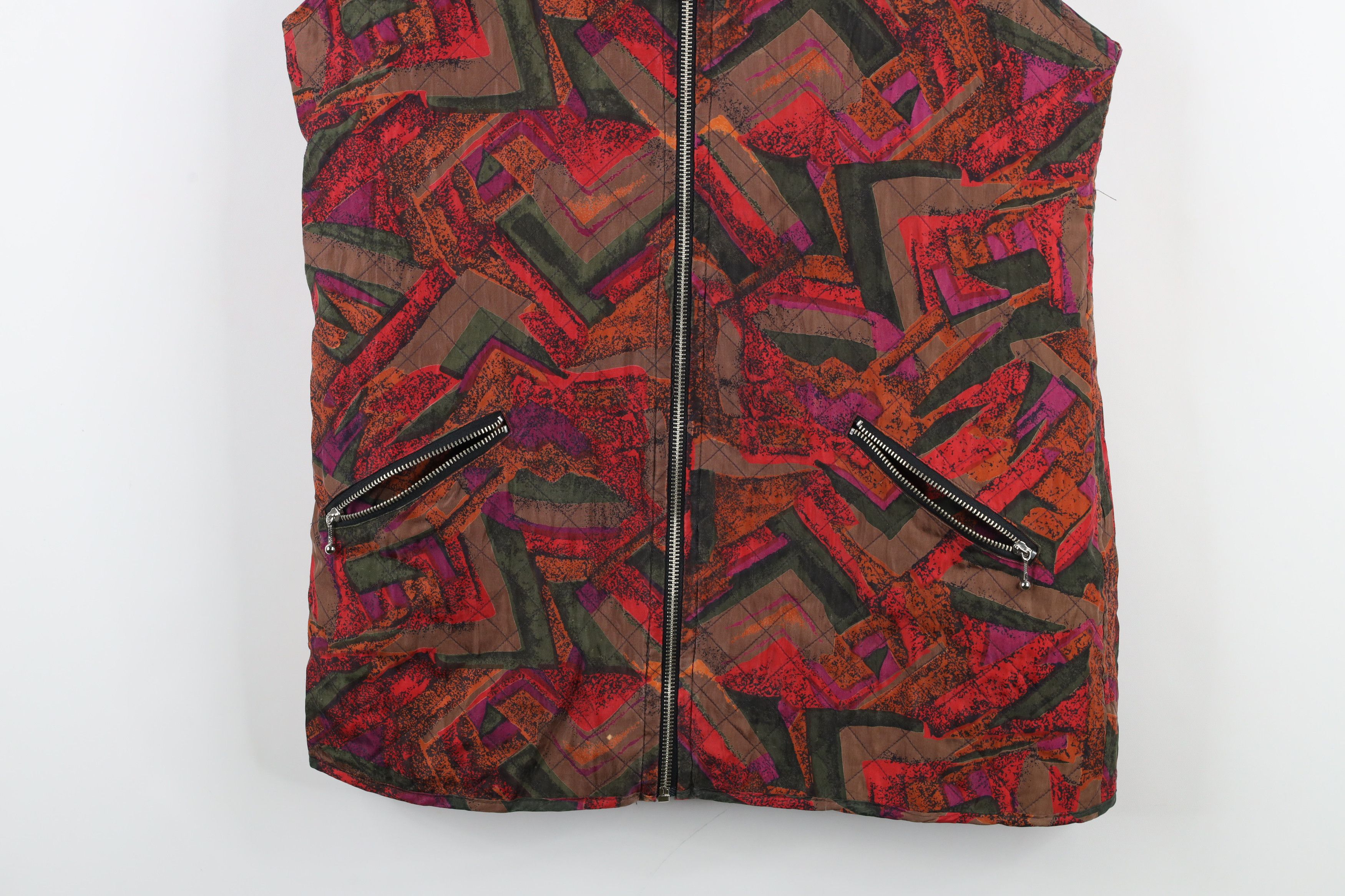 Vintage Vintage 90s Streetwear Silk Quilted Full Zip Vest Jacket Size S / US 4 / IT 40 - 3 Thumbnail