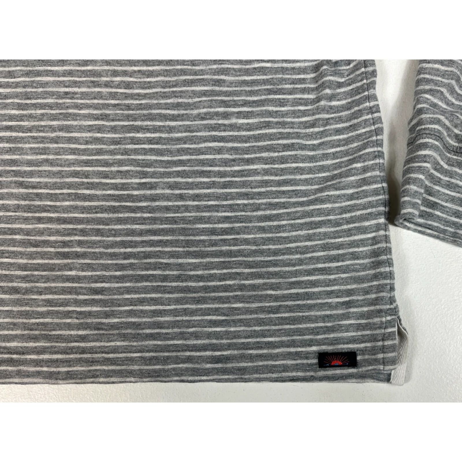 Faherty VINTAGE Men's Faherty Long Sleeve Luxe Polo Shirt Striped Gray Sz M Size US M / EU 48-50 / 2 - 6 Thumbnail