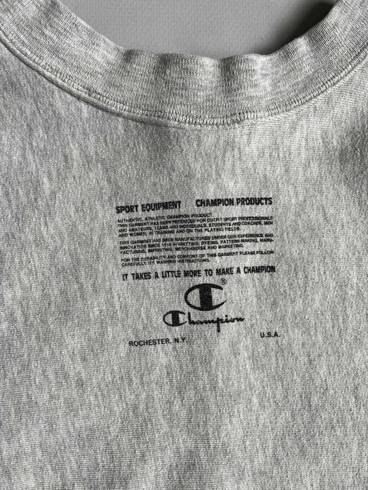 Champion × Vintage Vintage 90s Champion Usa Know How Men Grey Boxy Sweatshirt Size US M / EU 48-50 / 2 - 10 Thumbnail