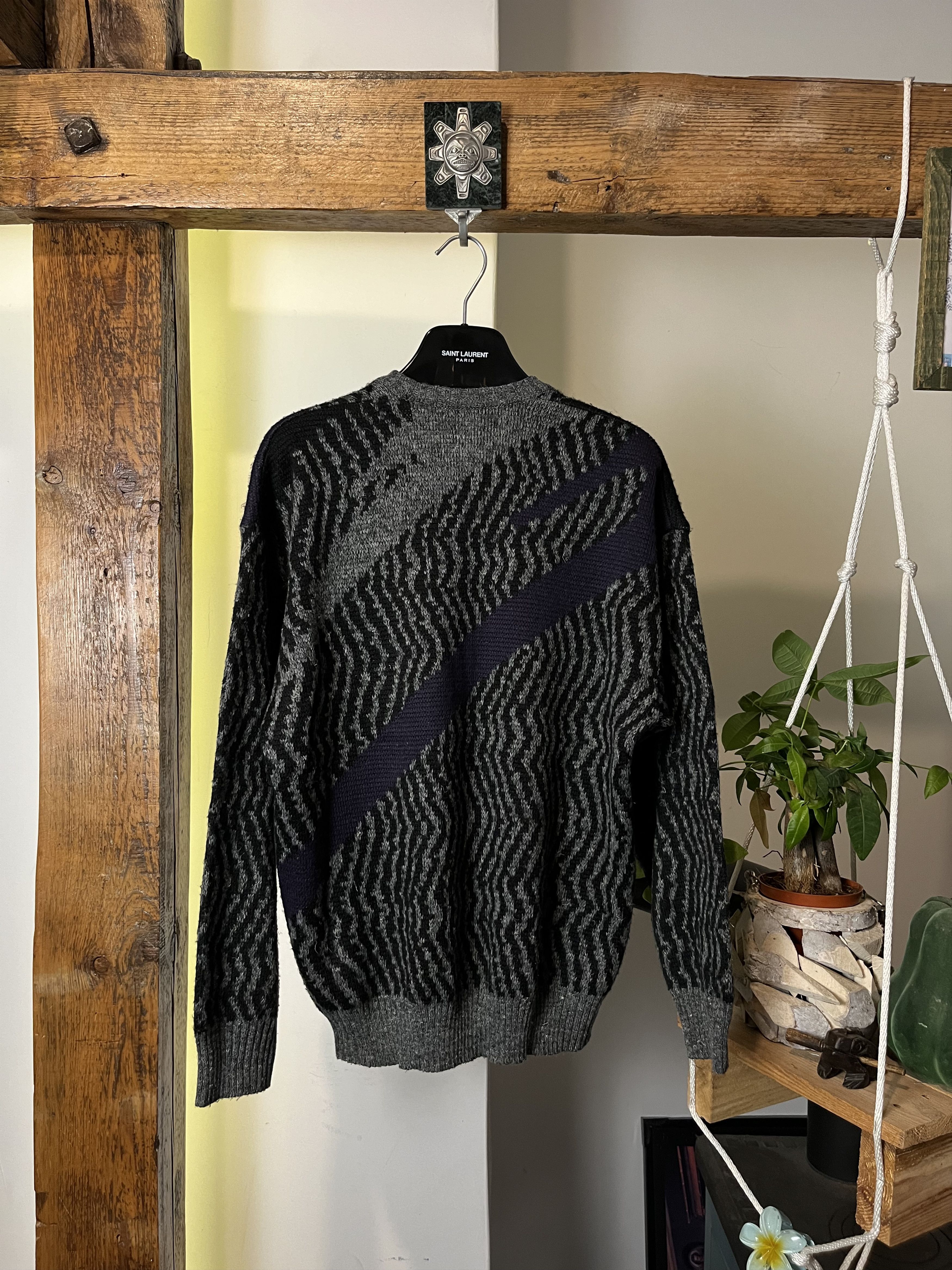 Vintage 90s Wool Blend Goblincore Multicolour Knitwear Sweater Size US M / EU 48-50 / 2 - 2 Thumbnail