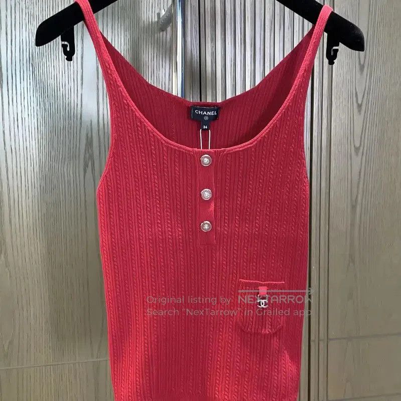 Chanel Chanel Red Cotton Blend Women's Pullover . Size S / US 4 / IT 40 - 3 Thumbnail