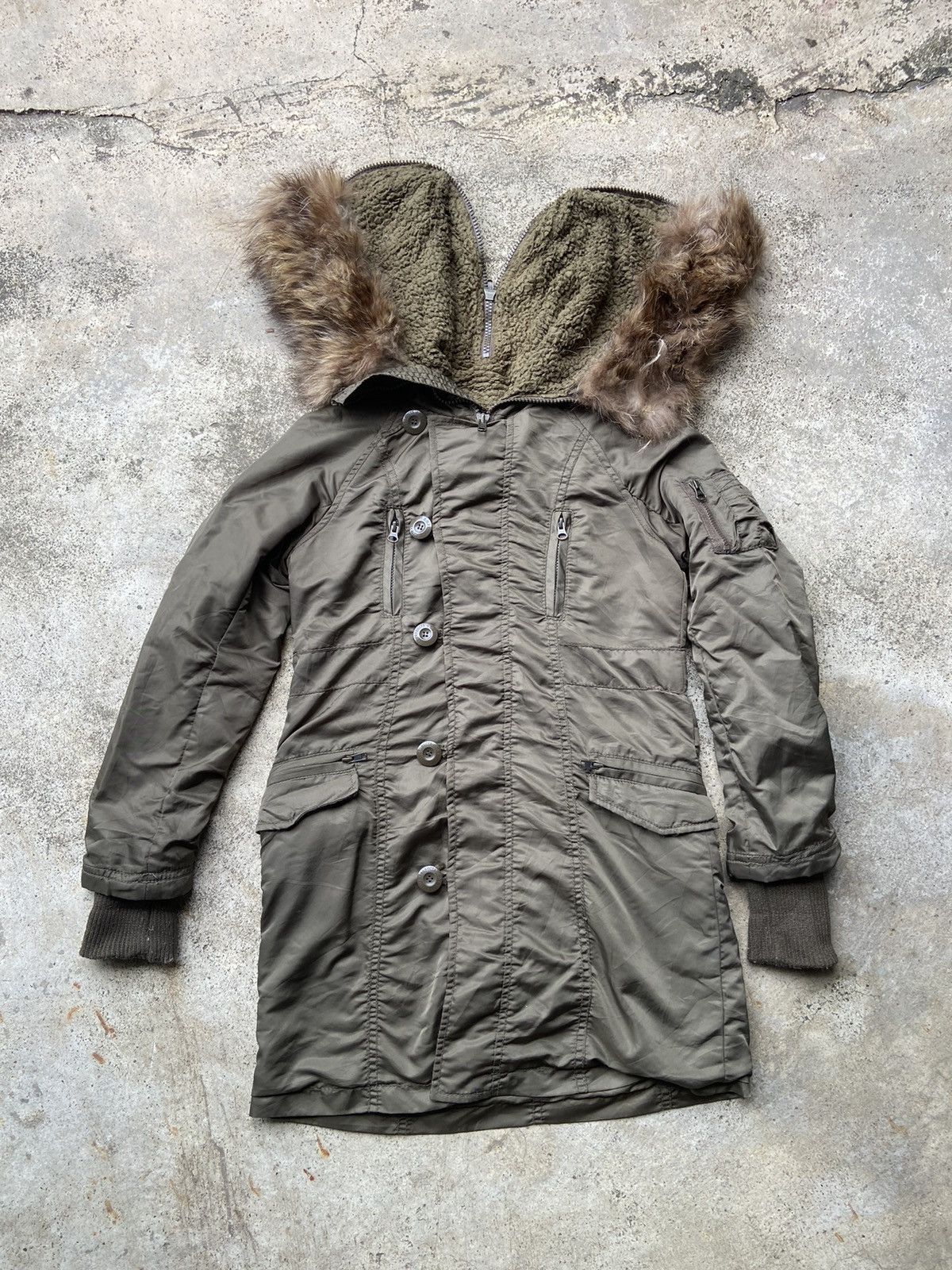 GOA Archive G.O.A Military N2B Snorkel Parka Fur Cargo Jacket Size US M / EU 48-50 / 2 - 1 Thumbnail