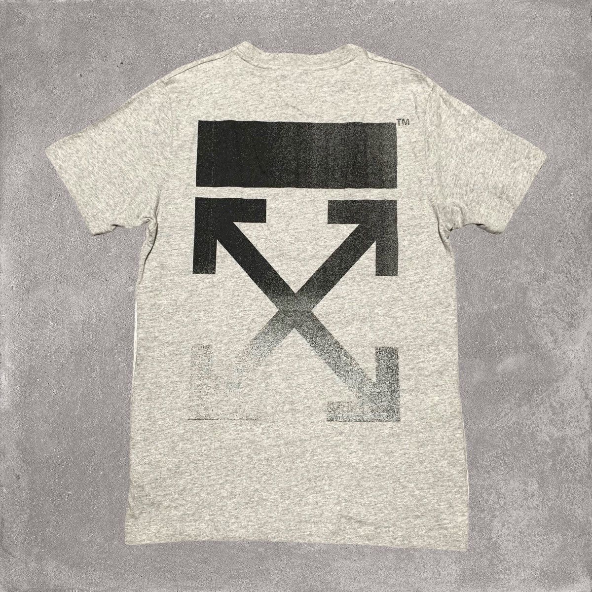 Off White Medium Degrade Arrows Grey Tee Virgil Abloh