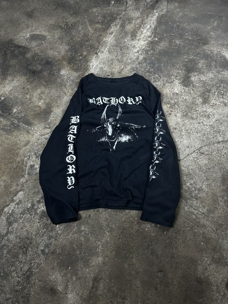 Band Tees 2009 Bathory Black Metal Goat Satan Vintage Longsleeve Size US S / EU 44-46 / 1 - 1 Thumbnail