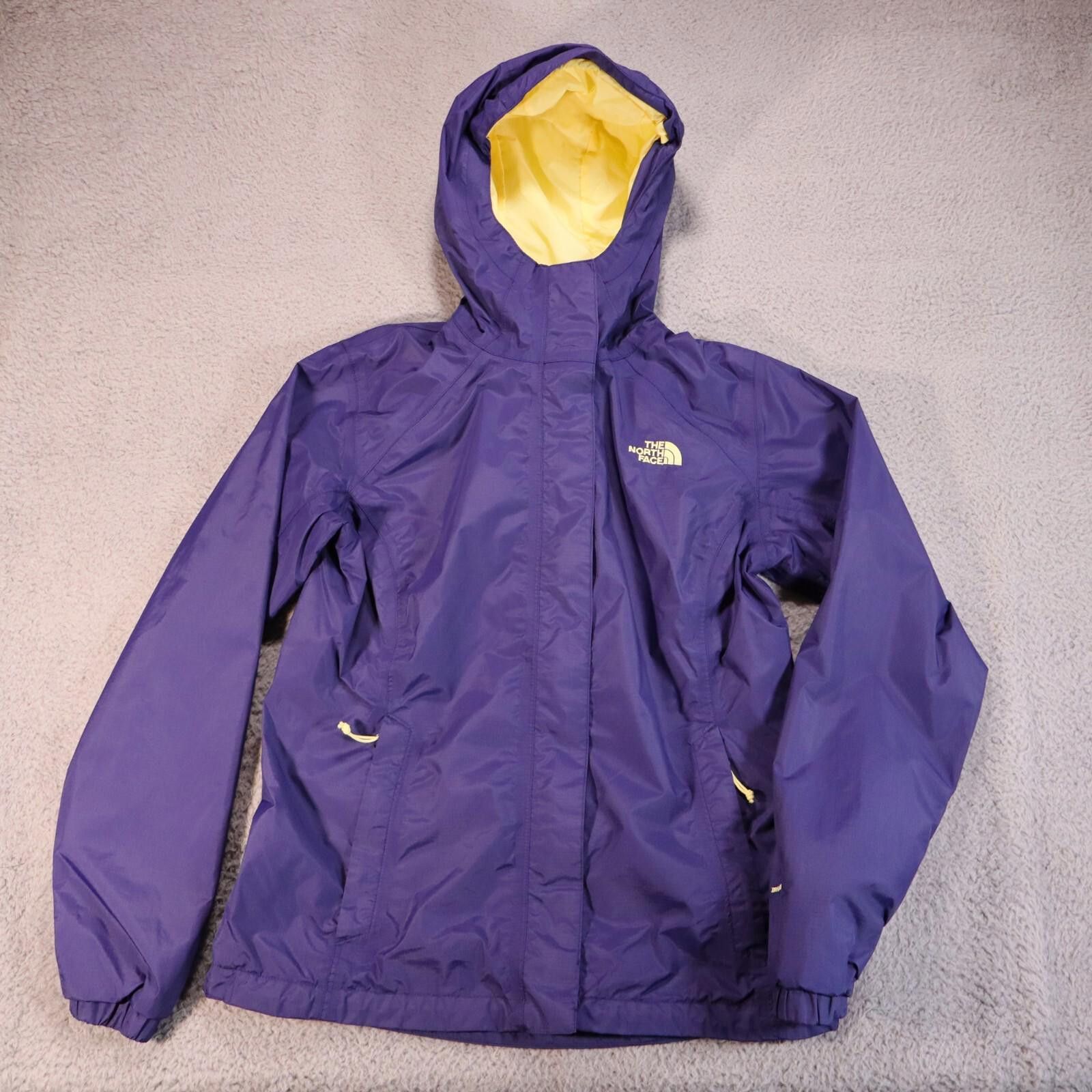 The North Face Northface Womens Small windbreaker navy blue yellow lining Size S / US 4 / IT 40 - 1 Thumbnail