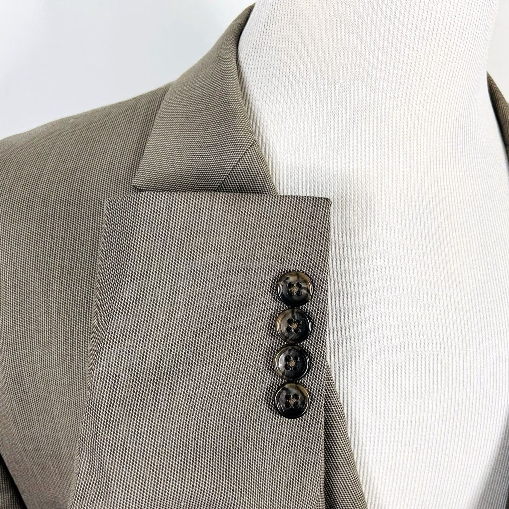 Pronto Uomo Pronto Uomo Sport Coat Beige Wool Blend Knit Two Button Double Vented Lined 50L Mens Size US XS / EU 42 / 0 - 5 Thumbnail
