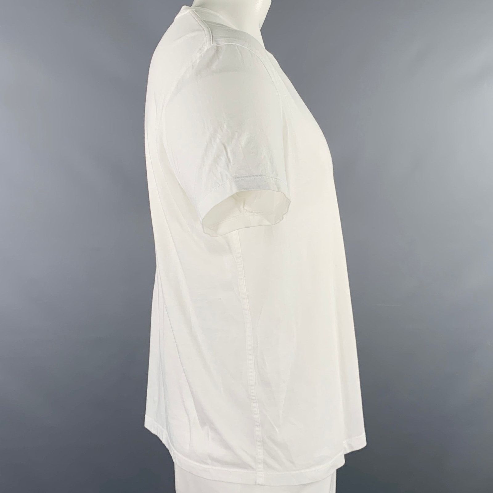 Valentino VALENTINO Size XL White Cotton Crew Neck T-shirt Size US XL / EU 56 / 4 - 3 Thumbnail