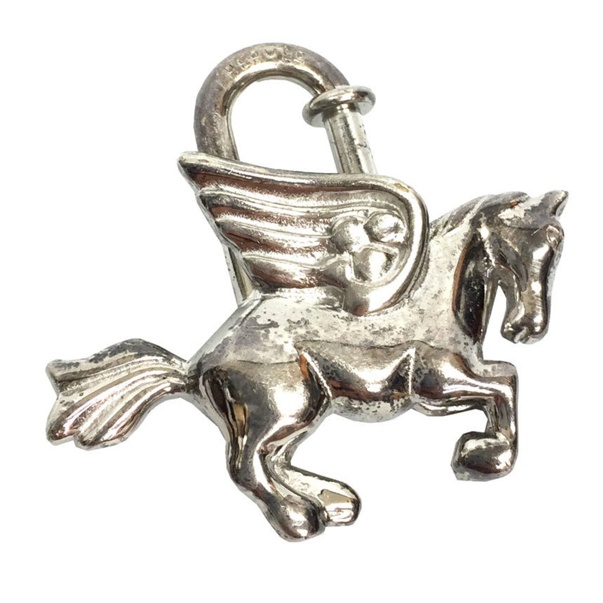 image of Hermes Pegasus Cadena Necklace Charm Pendant Bag 1993 Limited Silver Color Keychain Top Hermes Smal