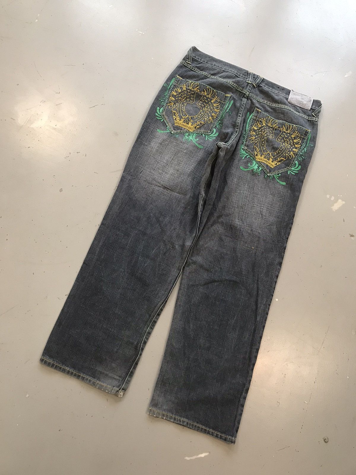 JNCO × Southpole × Vintage Vintage jinzu thread embroidered straight fit denim Size US 38 / EU 54 - 12 Thumbnail
