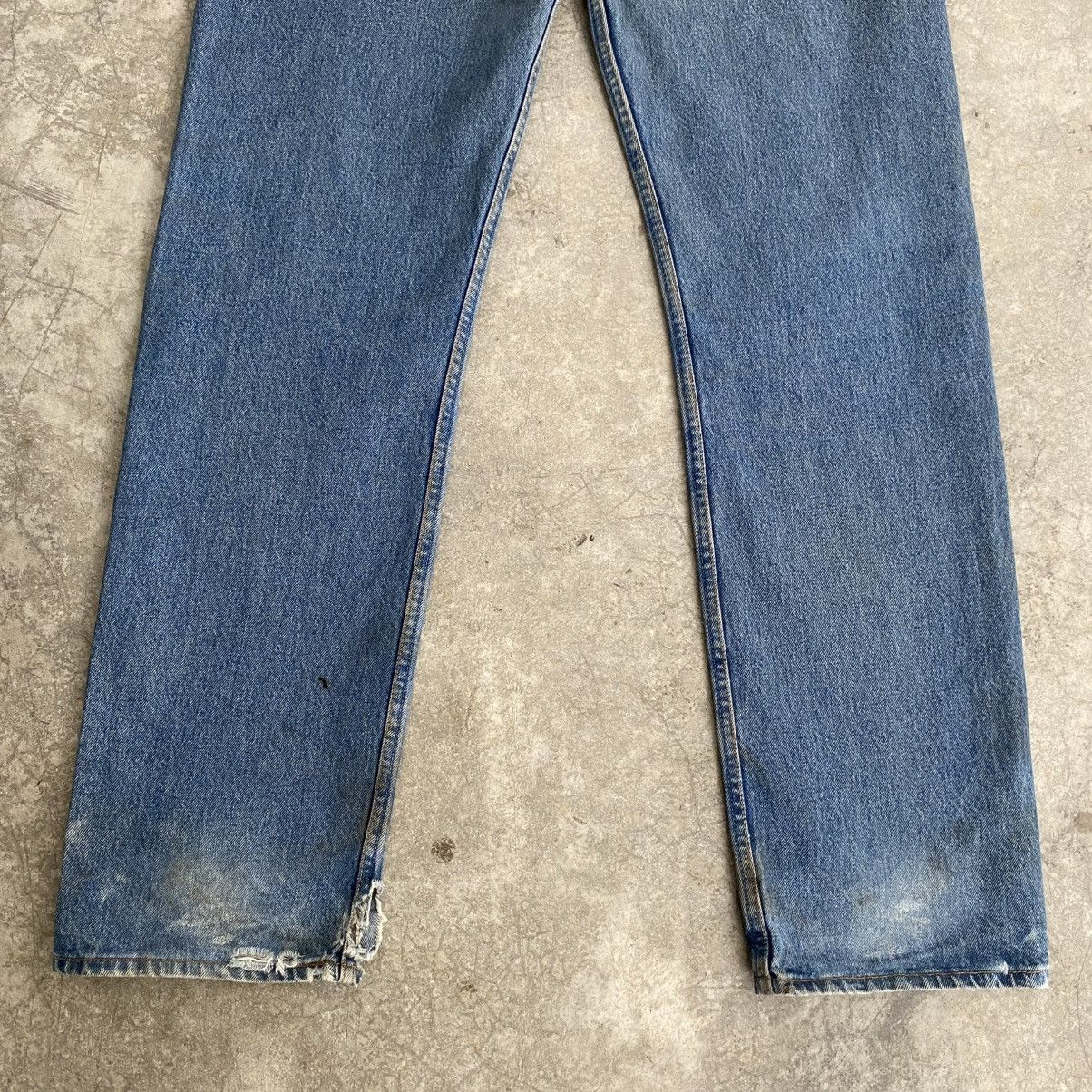 Levi's Vintage Levis 501 Faded Stonewashed Blue Distressed Jeans Size US 35 - 11 Thumbnail