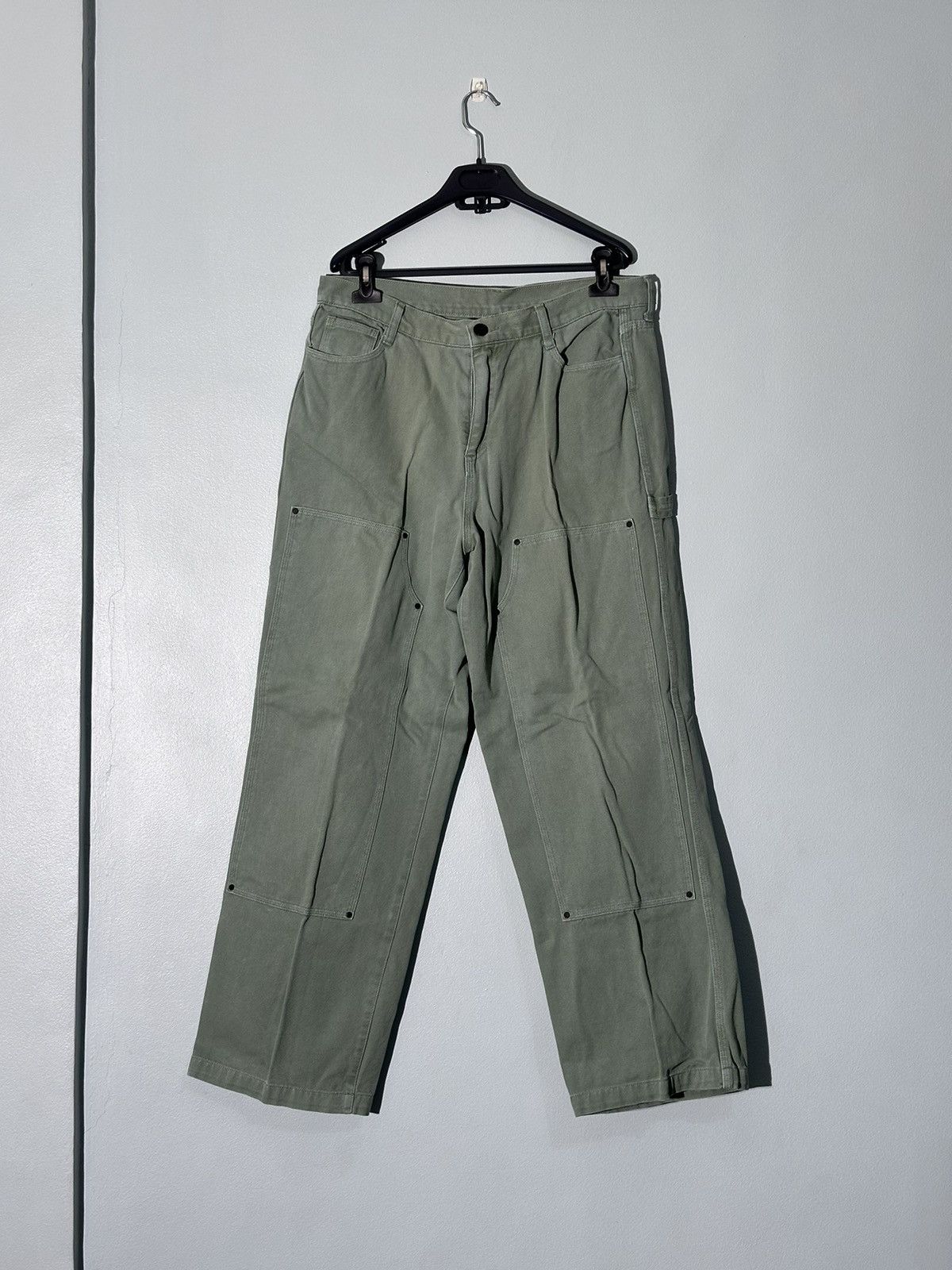 image of Brain Dead Double Knee Utility Pants in Green, Men's (Size 34)