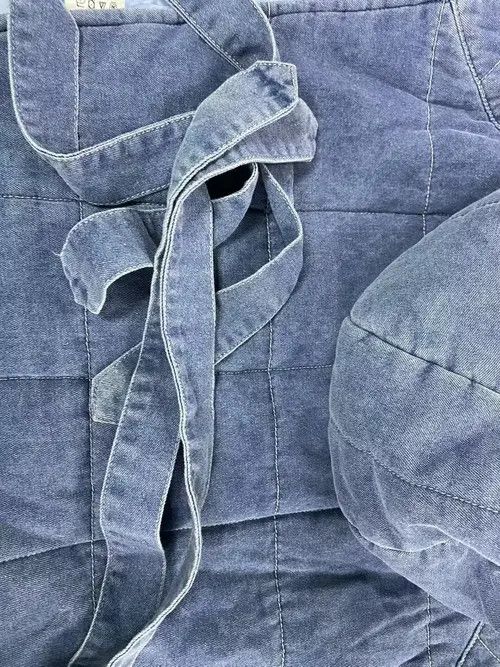 Other Winter Sleeveless Side Lace Up Vest Jacket Zipper Denim Size XL / US 12-14 / IT 48-50 - 4 Thumbnail