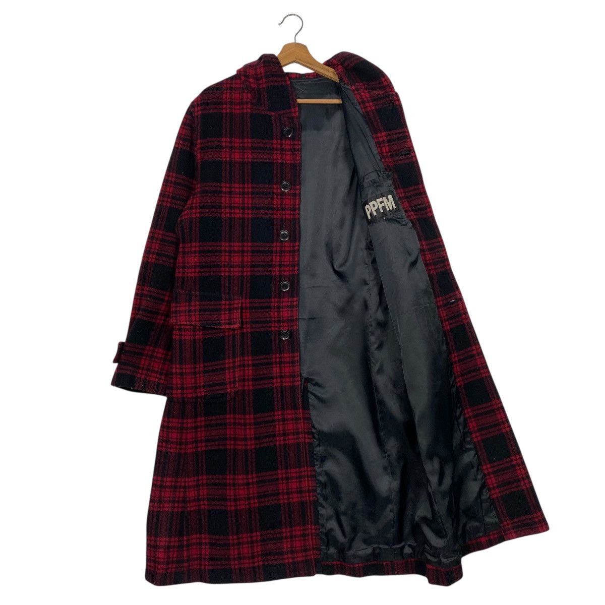 Japanese Brand × PPFM PPFM Checked Long Coat Jacket Size US M / EU 48-50 / 2 - 10 Thumbnail