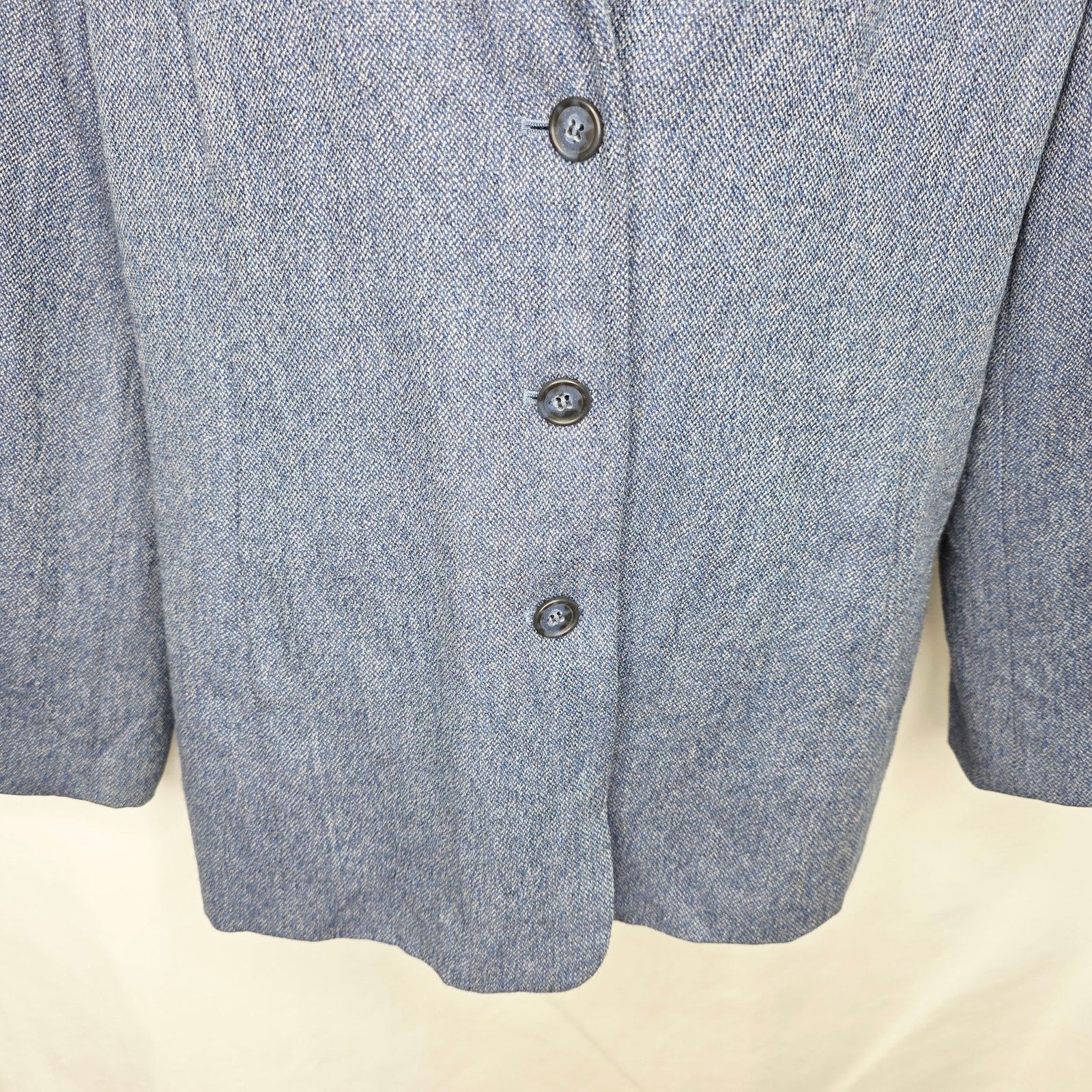 Other Vintage Talbots Petites Blue 100% Wool Women Blazer Jacket Size XL / US 12-14 / IT 48-50 - 7 Thumbnail