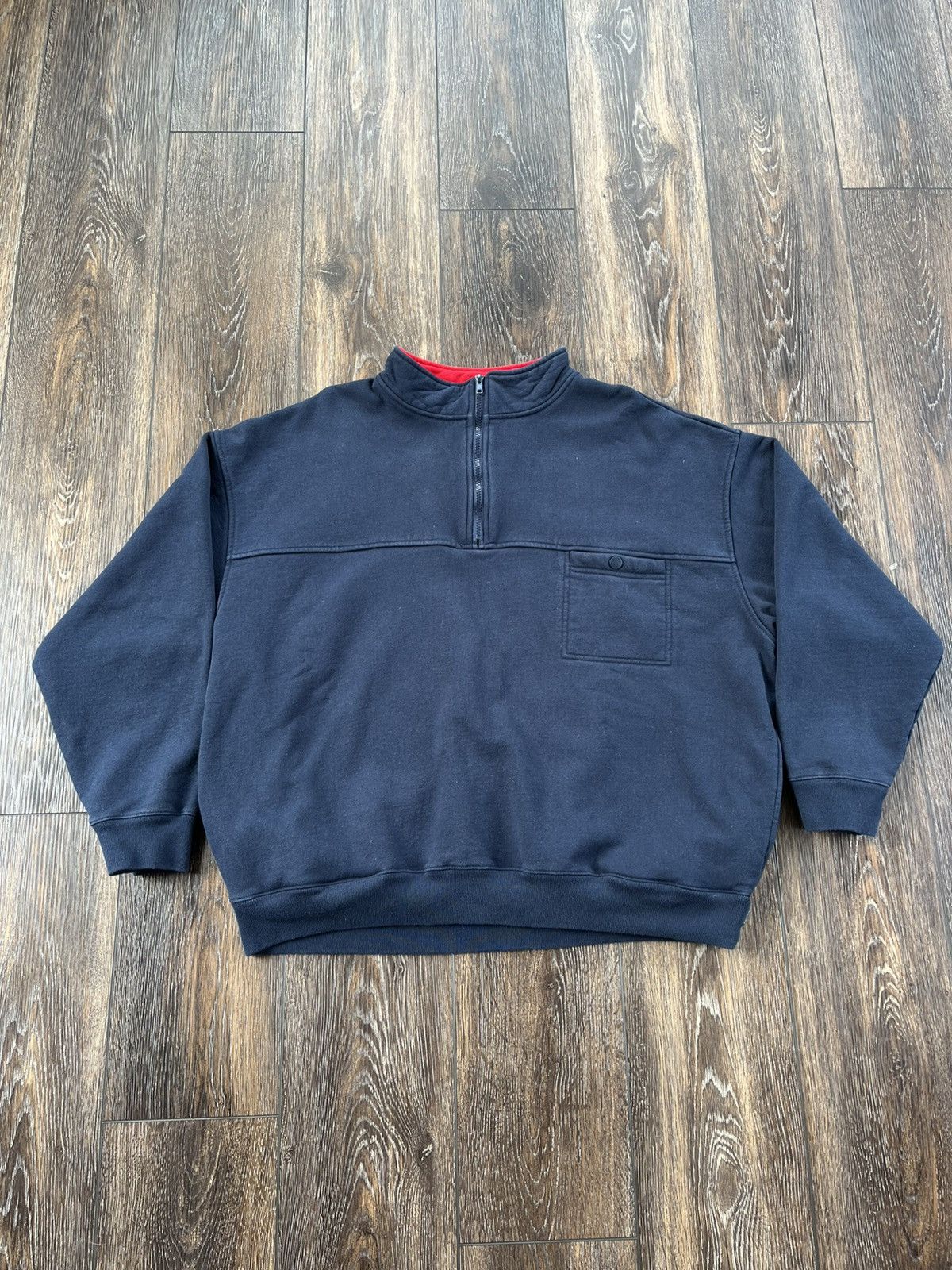 Supreme Washed Half Zip Pullover (FW22) - $158