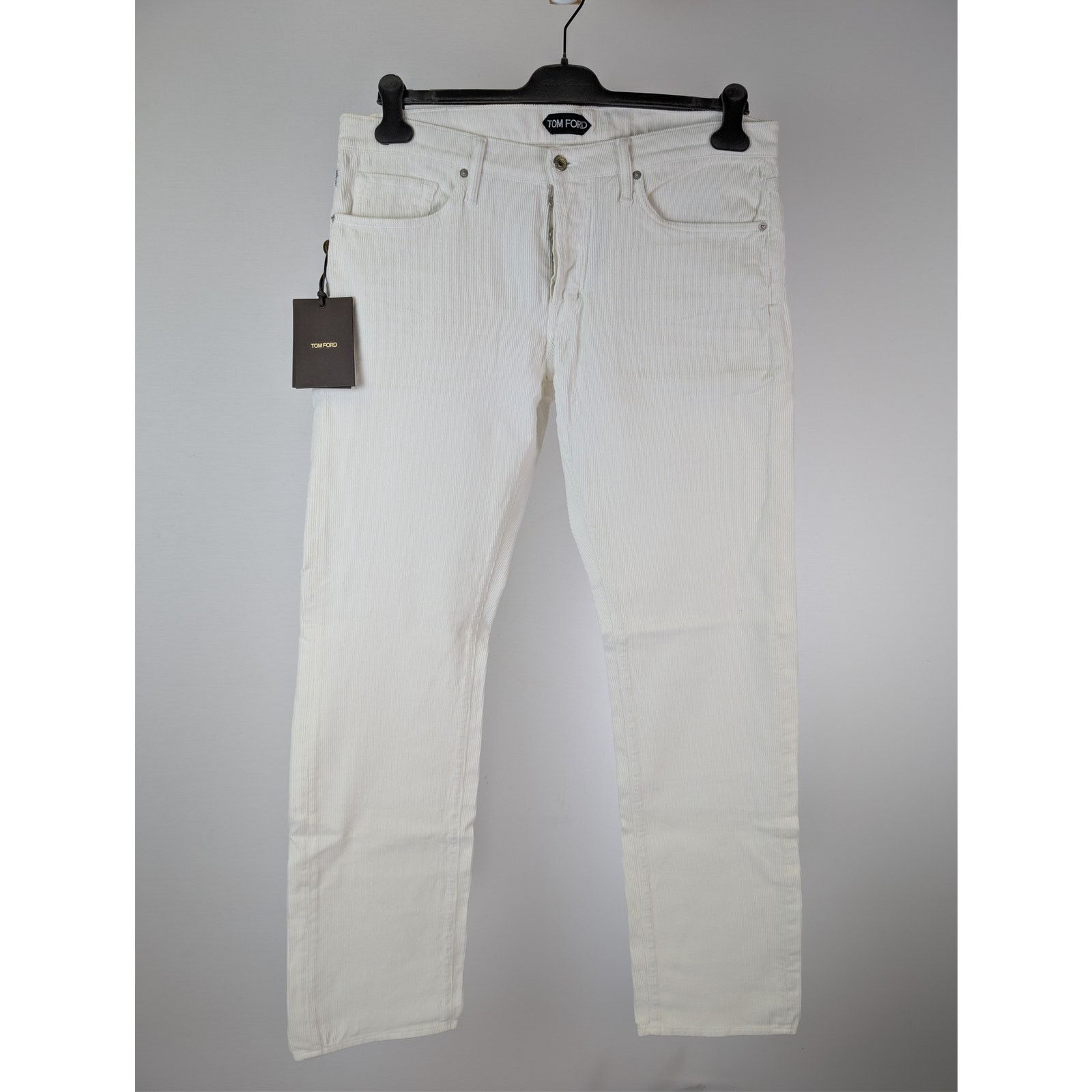 Tom Ford o1rshd1 Straight Fit Denim Jeans in White Size US 34 / EU 50 - 1 Thumbnail