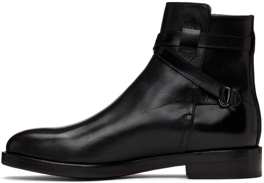 Officine Generale o1mle1025 Jaun Leather Boots Smooth in Black Size US 8 / EU 41 - 4 Thumbnail