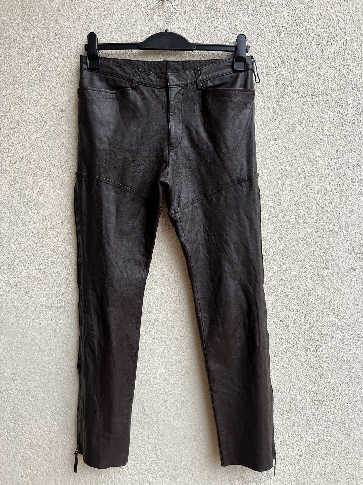 Jean Paul Gaultier Jean Paul Gaultier Homme Side Zippers Leather Pant Size US 30 / EU 46 - 8 Thumbnail