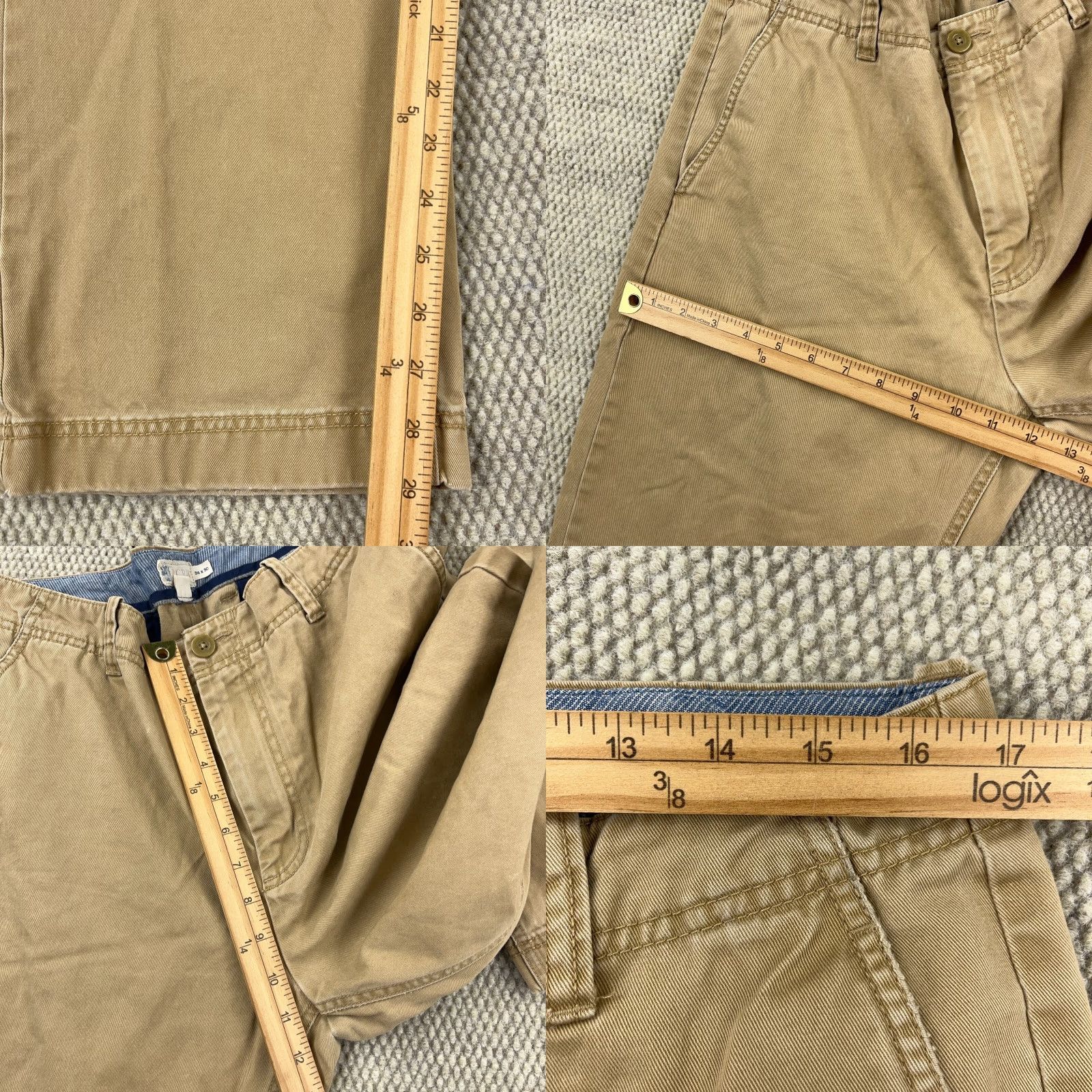 Vintage VINTAGE J Crew Men Chino Pants Slacks 34x30 Khaki Brown Comfort Straight Leg Preppy Size US 34 / EU 50 - 8 Thumbnail