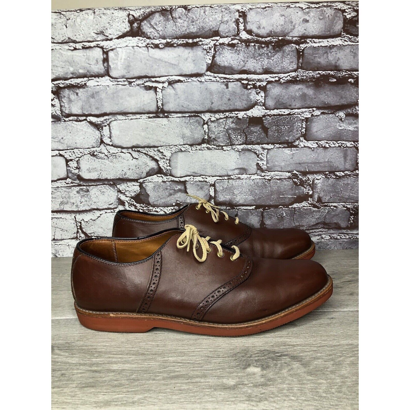 Cole Haan Cole Haan Burgundy Brown Leather Lace Up Dress Oxfords Shoes Size US 12 / EU 45 - 11 Thumbnail