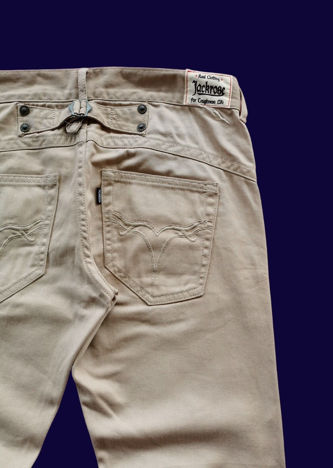JACKROSE Bootcut Flared Jack Rose Jeans Cream Size US 35 - 10 Thumbnail