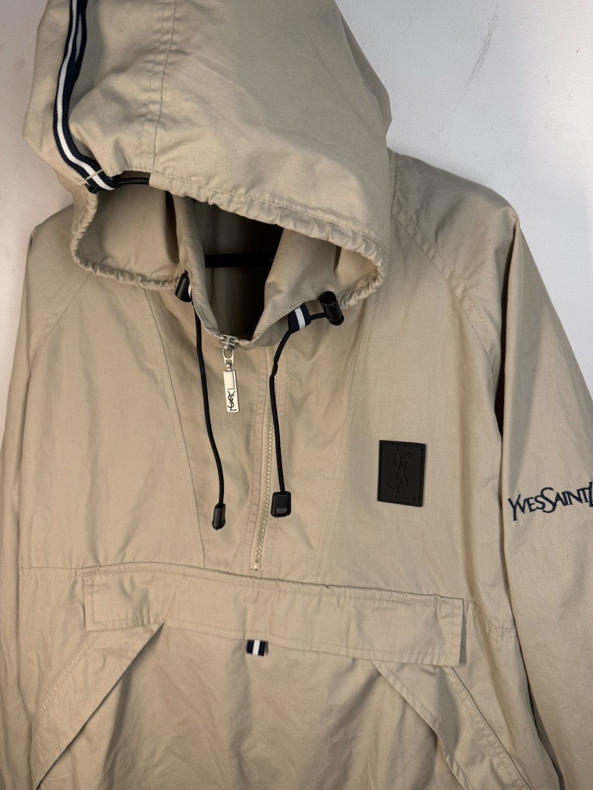 Yves Saint Laurent Spring YSL Anorak Beige Jacket Summer Vintage Yves Saint Size US L / EU 52-54 / 3 - 10 Thumbnail