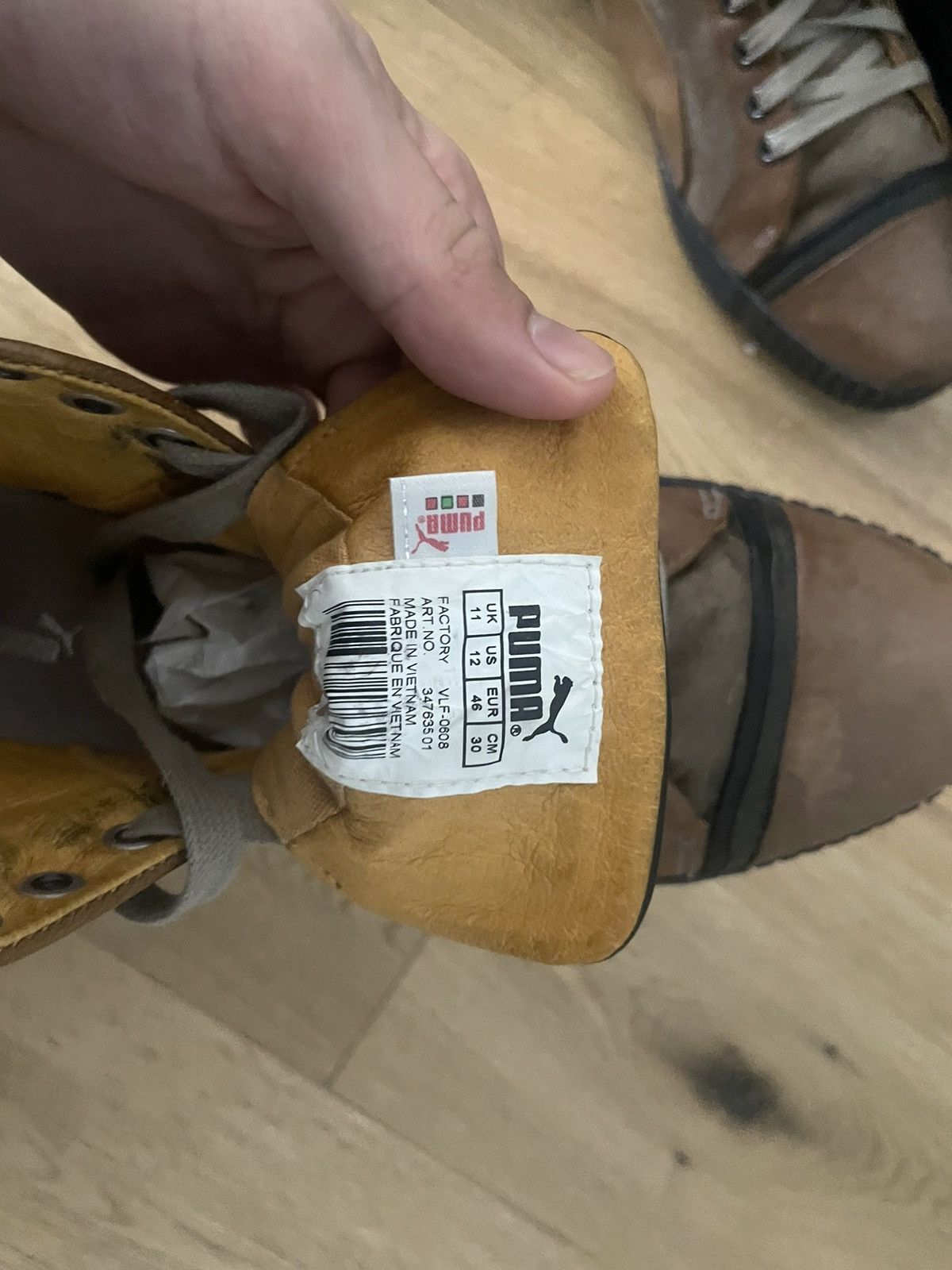 Alexander McQueen × Puma Alexander Mcqueen 2009 Leather Sneakers Size US 12 / EU 45 - 7 Thumbnail