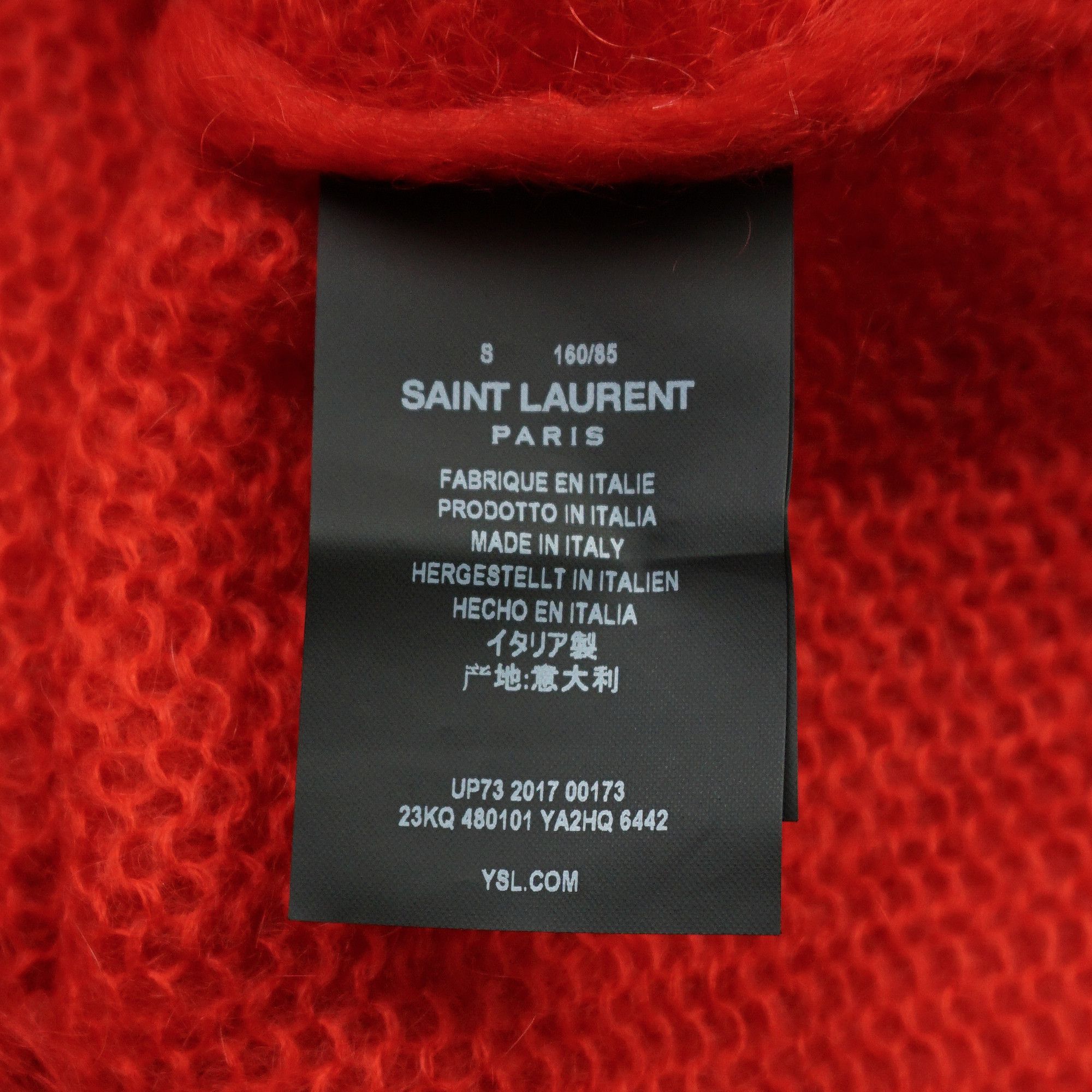 Saint Laurent Paris Saint Laurent Paris Red Mohair Sweater Size US S / EU 44-46 / 1 - 5 Thumbnail