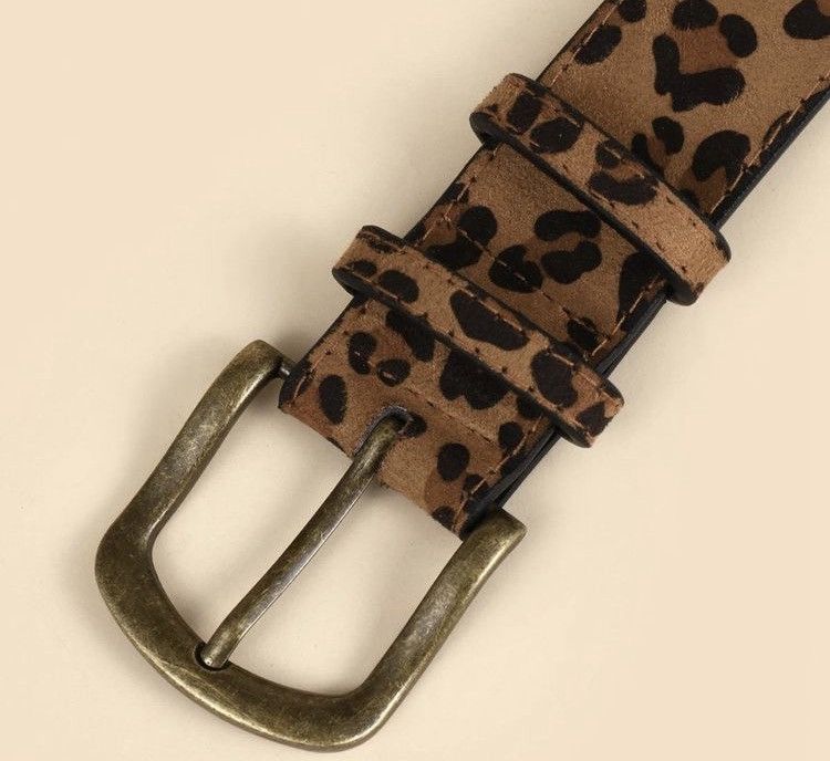 Japanese Brand 2000s leopard cheetah print belt Size 32 - 2 Thumbnail