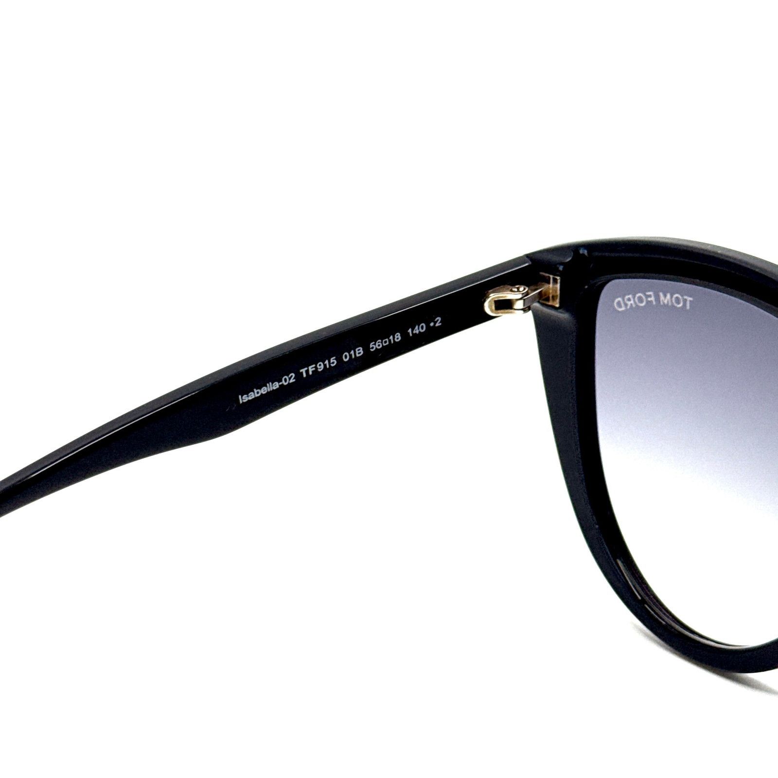 Tom Ford New, TOM FORD Isabella-02 Sunglasses TF915 01B Authentic Size ONE SIZE - 8 Thumbnail
