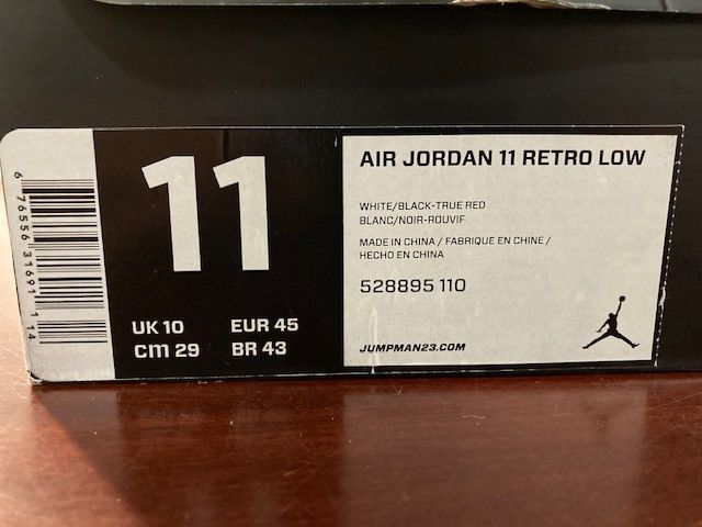Jordan Brand Air Jordan 11 Retro Low 'Cherry Bottom' Size US 10 / EU 43 - 8 Thumbnail