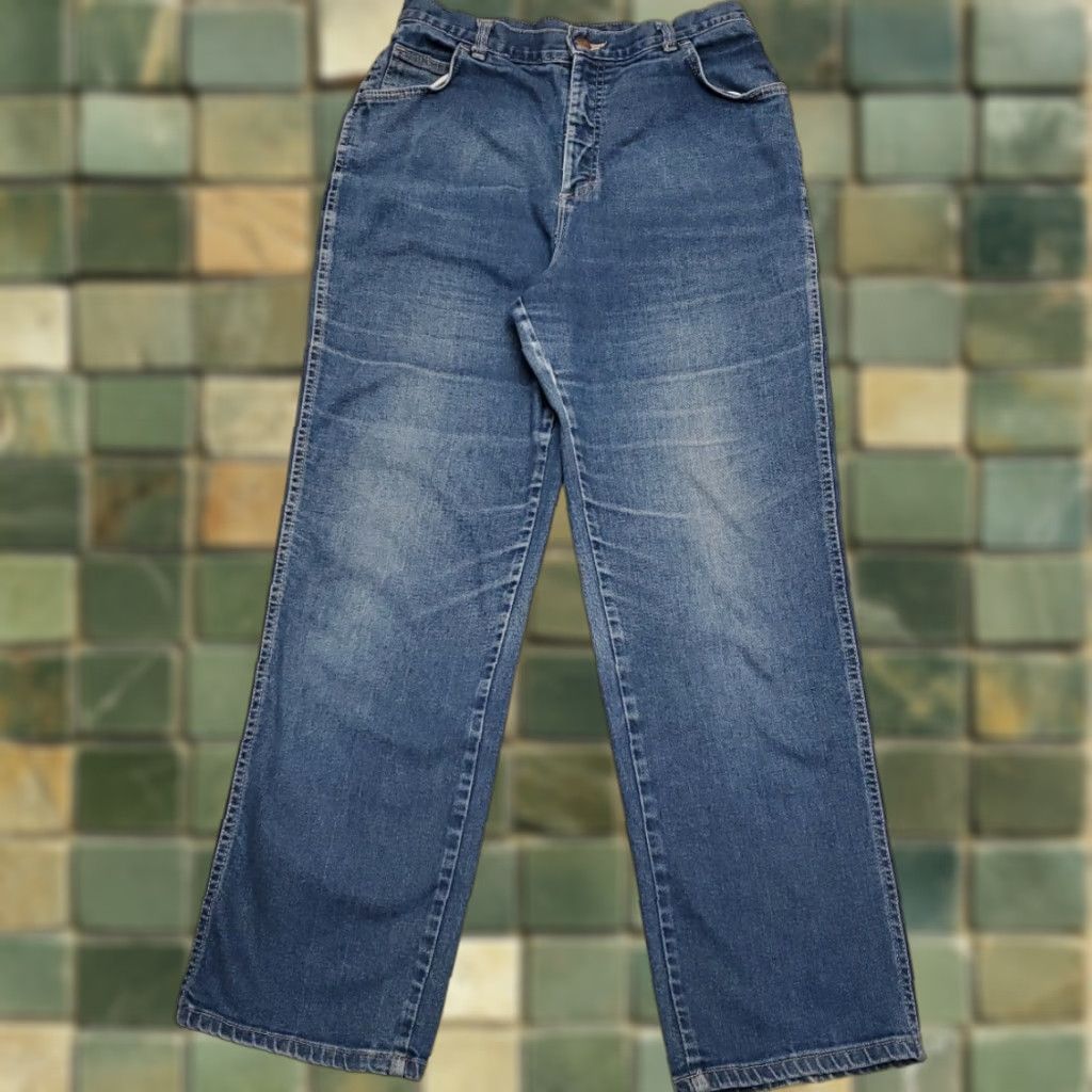 Sears VINTAGE Sears Jeans Womens 18 Blue Denim High Rise 70s Faded Made in USA Retro Size 40" / US 18 - 1 Thumbnail