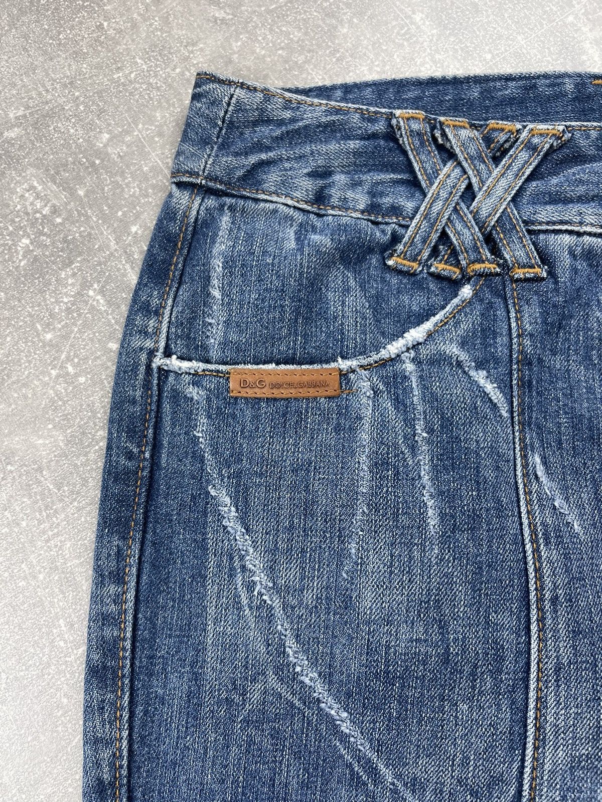 Dolce & Gabbana Dolce & Gabbana Distressed Flared Jeans Y2K Designer Denim Size 32" / US 10 / IT 46 - 9 Thumbnail