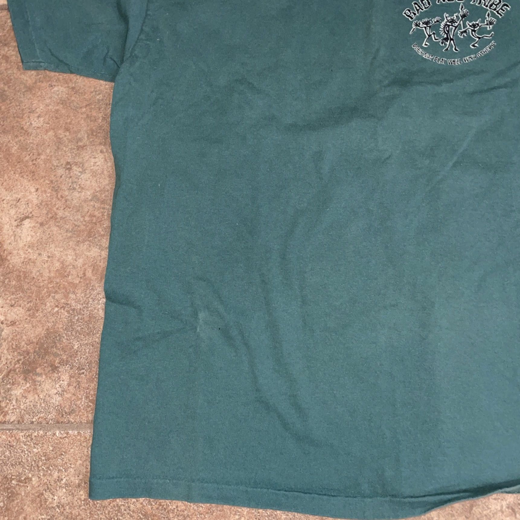 Anvil VINTAGE Anvil Green Tee Mens Size XL 100% Cotton Single Stitch Shirt Size US XL / EU 56 / 4 - 4 Thumbnail