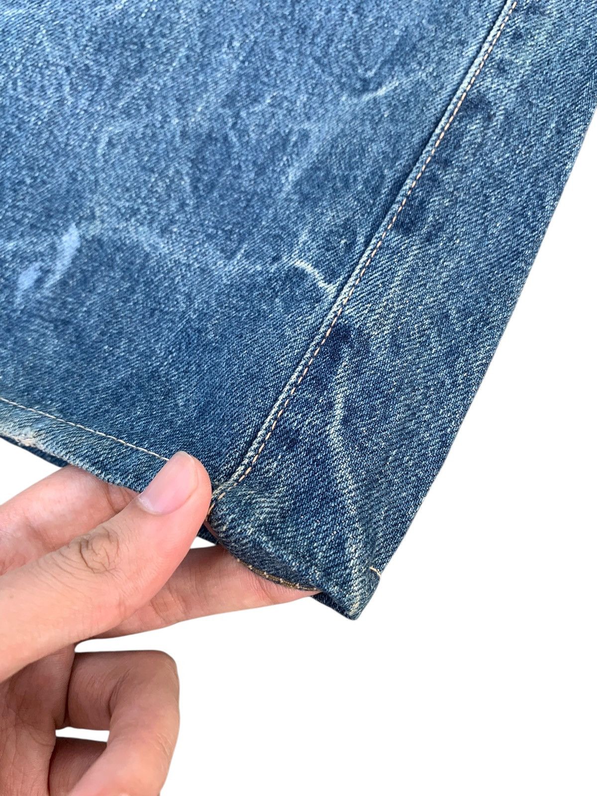 OMNIGOD VINTAGE OMNIGOD 5009 SELVEDGE JAPANESE DISTRESSED DENIM Size US 33 - 23 Thumbnail