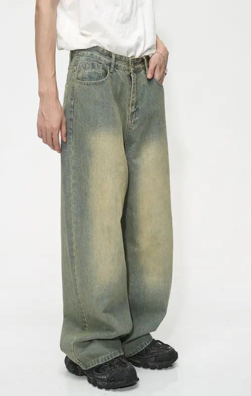 Japanese Brand Washed distressed loose vintage gradient jeans Size US 32 / EU 48 - 5 Thumbnail
