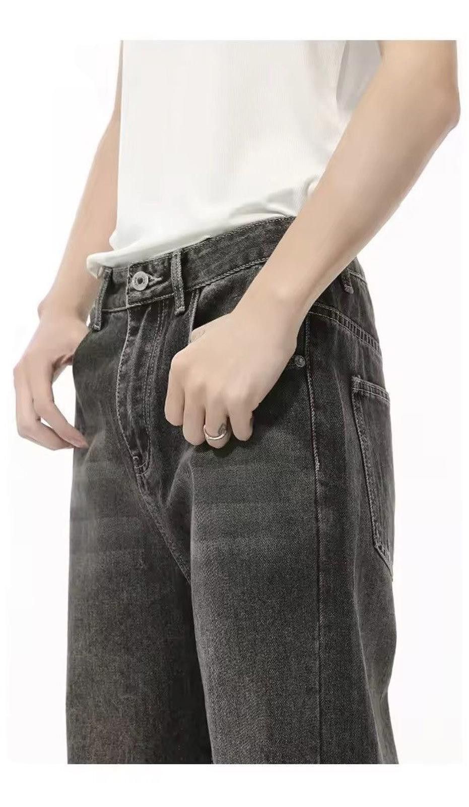 Other Distressed Whiskered Wide-Leg Denim Jeans Size US 33 - 5 Thumbnail