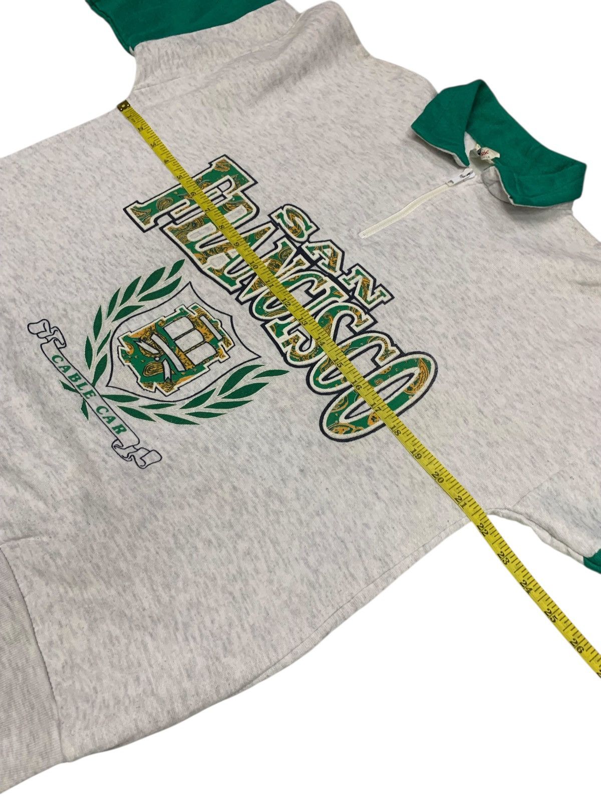 Vintage Vintage 90's San Francisco Cable Car Half Zipper Sweatshirt Size US L / EU 52-54 / 3 - 7 Thumbnail