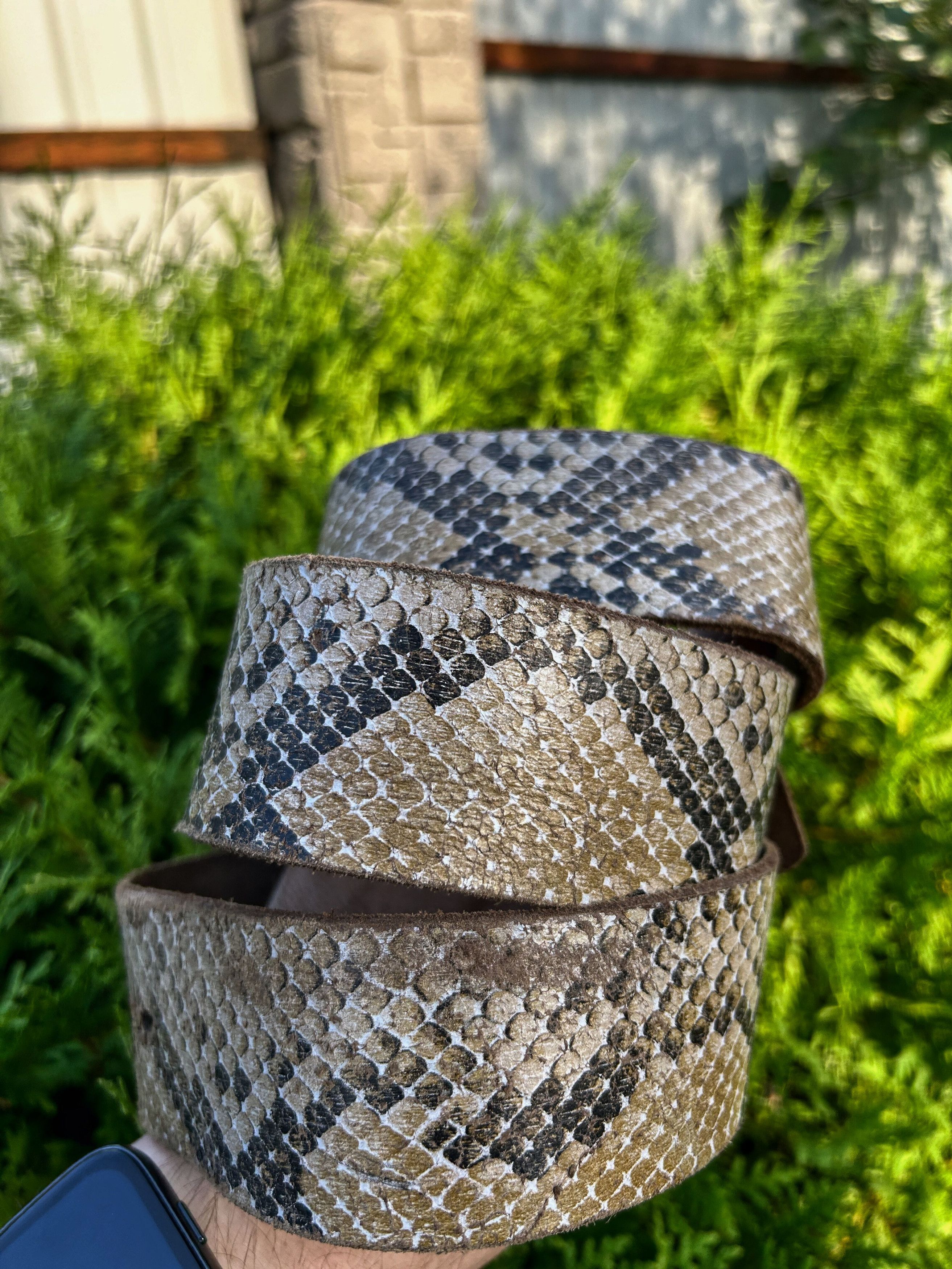 Other Vintage Japanese Kapital Style Leather Crocodile Belt 90s Size ONE SIZE - 7 Thumbnail