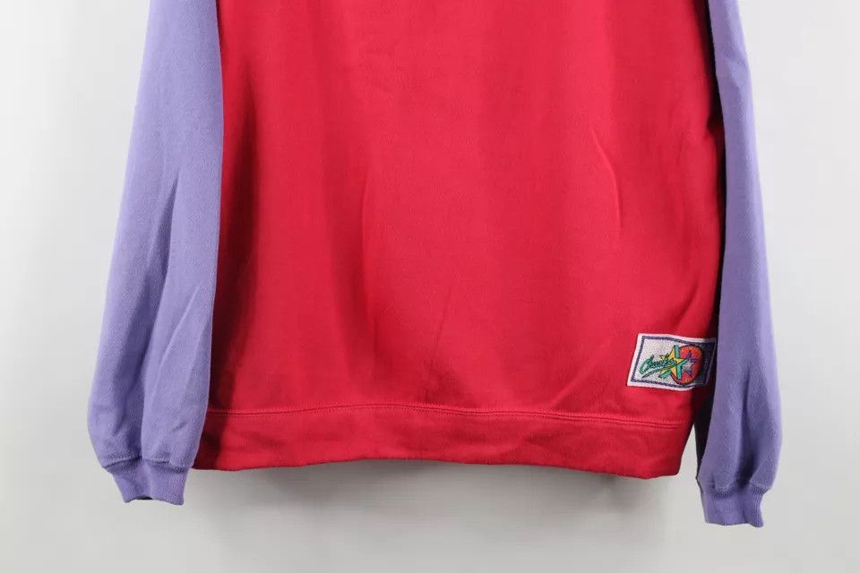 Converse × Vintage Vintage 80s 90s Converse Block Crewneck Sweatshirt Pink Size XL / US 12-14 / IT 48-50 - 3 Thumbnail