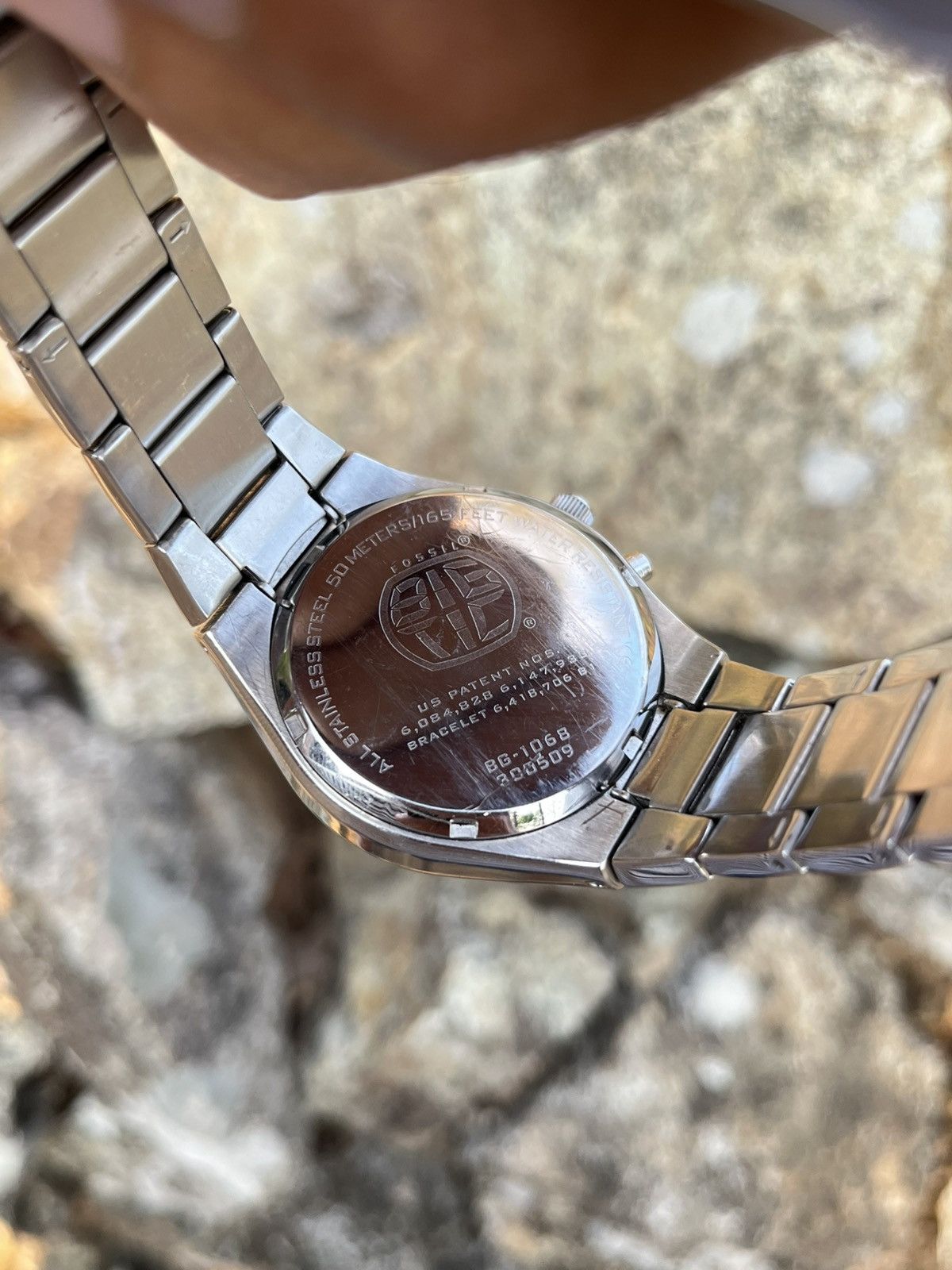 Vintage FOSSIL BIG TIC WATCH NUMBER SPIRAL TWIN