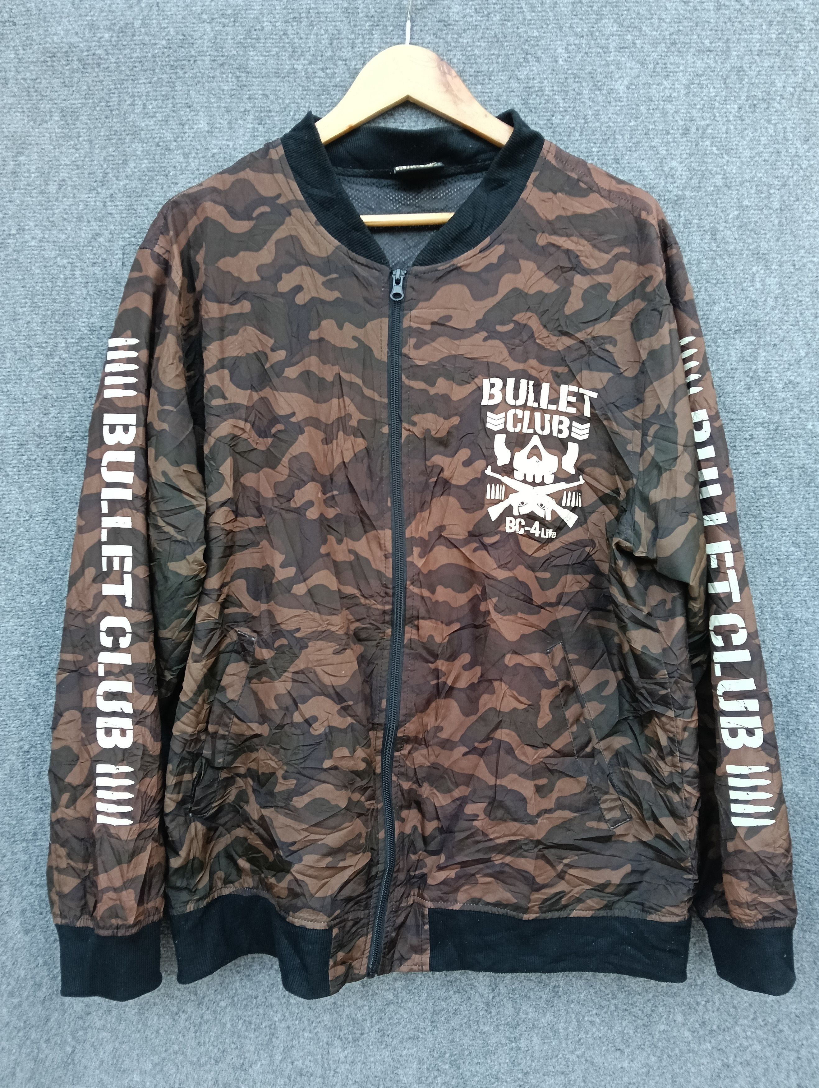 Bullet Noise Bullet Club BC-4 Life camouflage bomber jacket spell out. Size US XL / EU 56 / 4 - 2 Thumbnail
