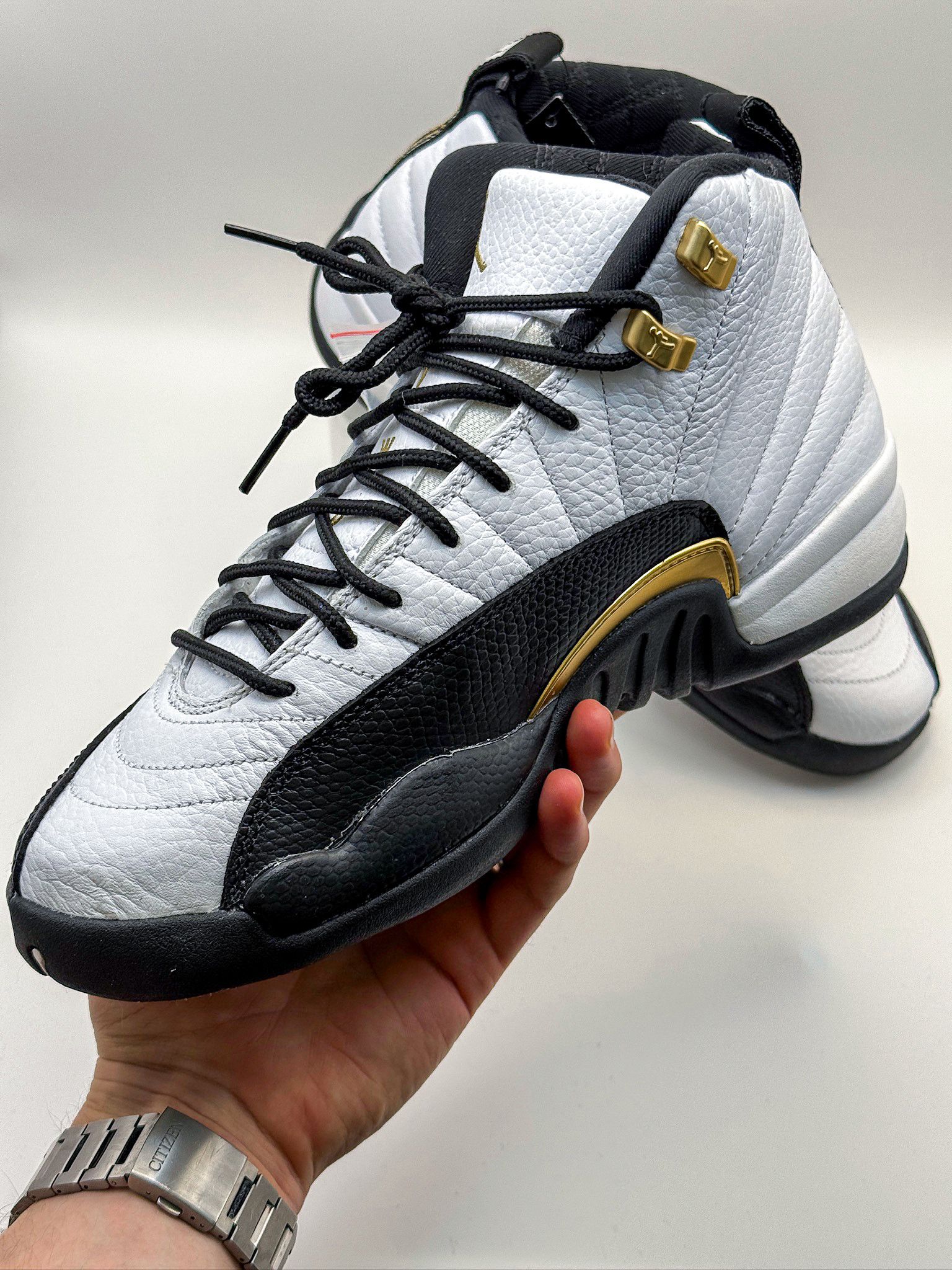 Nike Air Jordan 12 Retro GS "Royalty Taxi" 2021 White Black Size US 7 / EU 40 - 10 Thumbnail