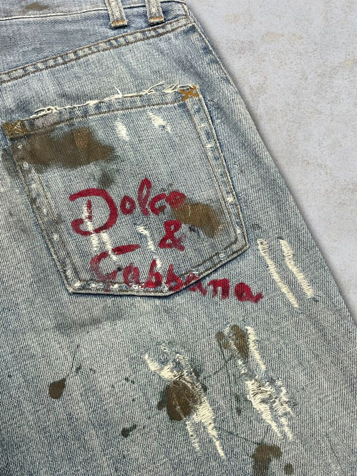 Dolce & Gabbana Dolce & Gabbana Paint Splatter Distressed Patches Sick Jeans Size US 32 / EU 48 - 8 Thumbnail