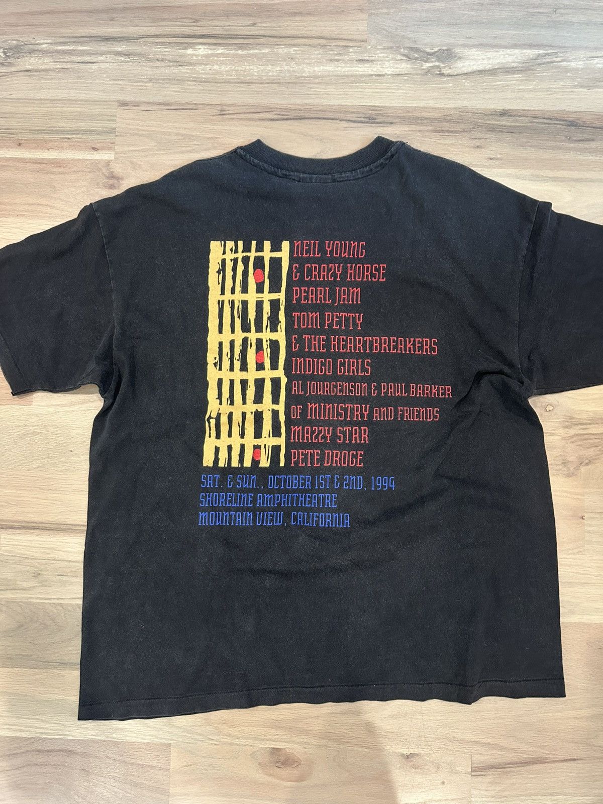Band Tees Vintage 1994 Bridge School Benefit Concert Pearl Jam XL Size US XL / EU 56 / 4 - 7 Thumbnail
