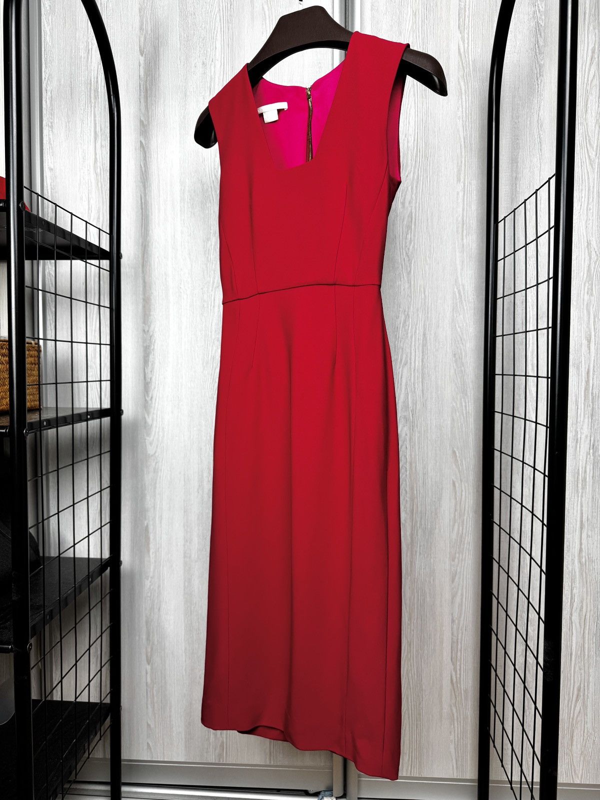 Antonio Berardi Antonio Berardi Square Neckline Midi Length red Dress Size XS / US 0-2 / IT 36-38 - 4 Thumbnail