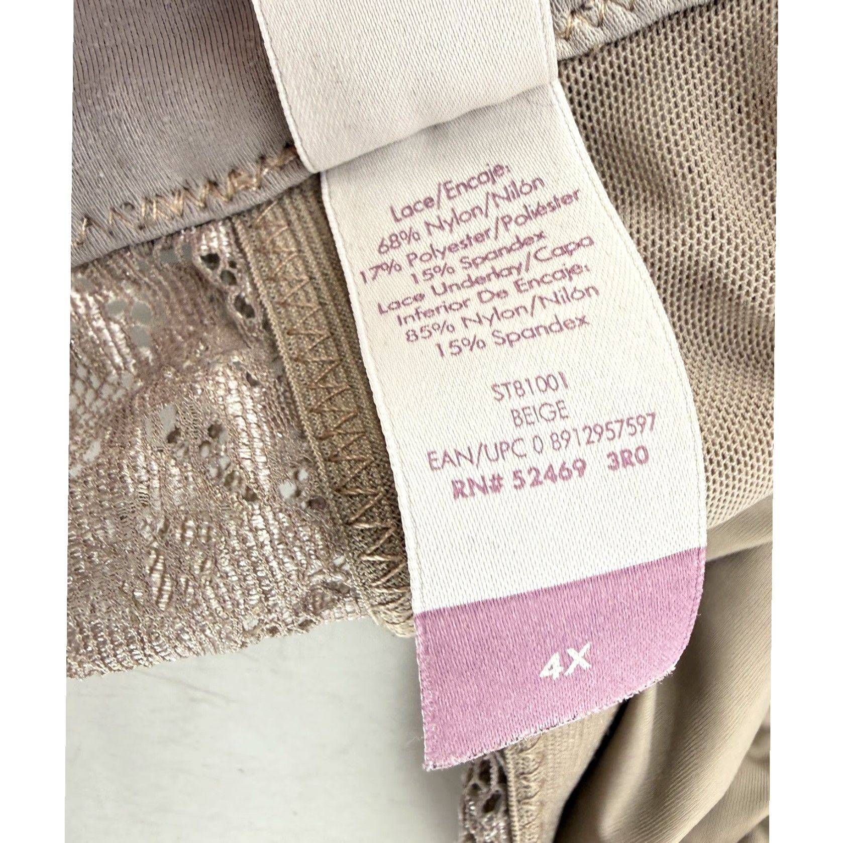 Vintage Secret Treasures Brown Taupe Lace Wireless Unpadded Bralette Bra Sz 4x See Photo Bralette Women Plus Wireless Bra Lace Bra See Photo Size ONE SIZE - 8 Thumbnail