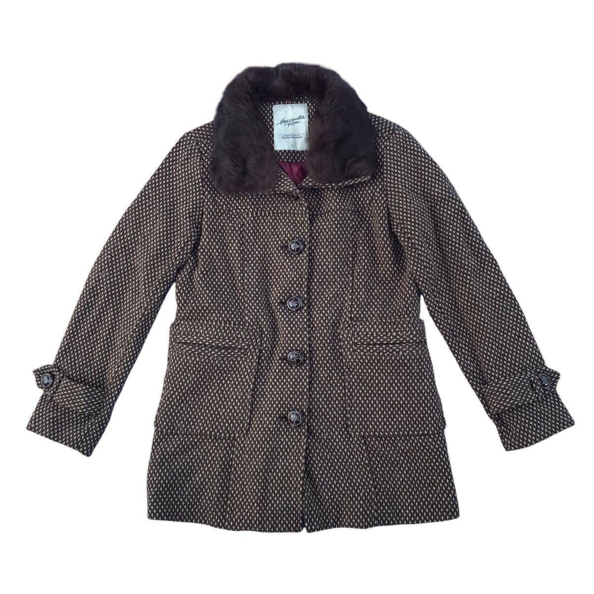 14th Addiction × If Six Was Nine × Japanese Brand Honey Suck Le Rose Faux Fur Wool Jacket LGB If Six Was Nine Size L / US 10 / IT 46 - 1 Thumbnail