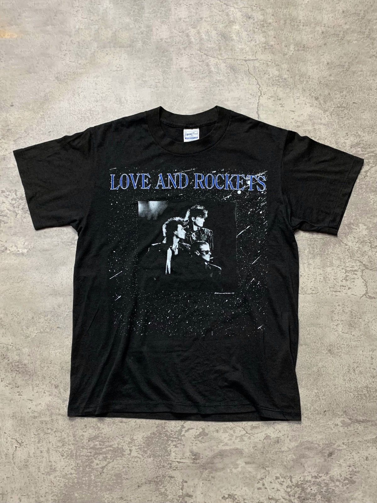 image of Band Tees Vintage 80's Love And Rockets Band Tshirt in Black, Men's (Size Medium)