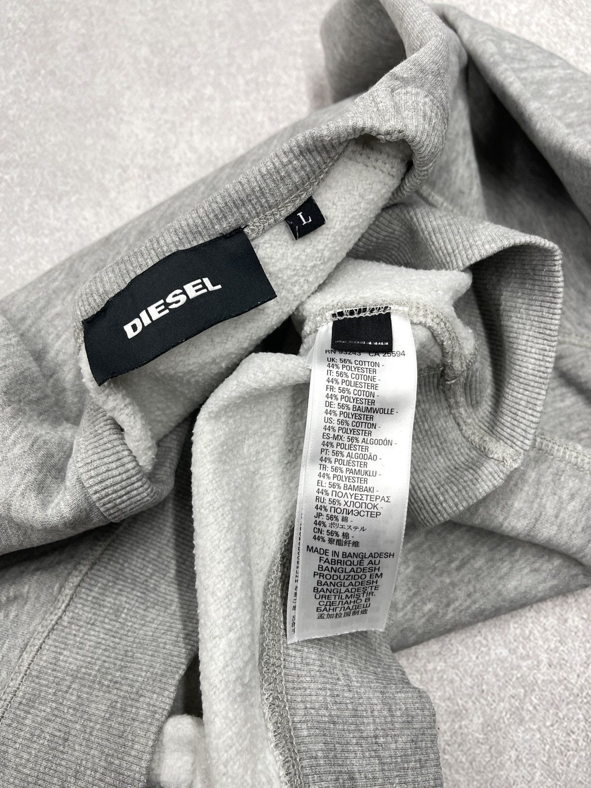 Diesel Mens Diesel Orestes Bro Grey Sweatshirt Big Logo Y2K Size US L / EU 52-54 / 3 - 6 Thumbnail